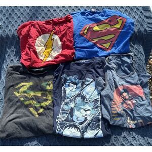 DC Comics Superman Flash South Park Novelty Size EXTRA-LARGE 5 T-Shirt Lot VGUC
